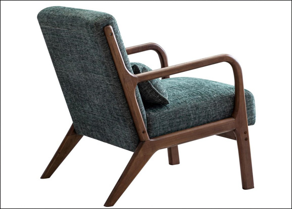 Kyoto Inca Green Woven Chenille Chair - Kyoto Inca Green  Woven Chenille Chair -Back